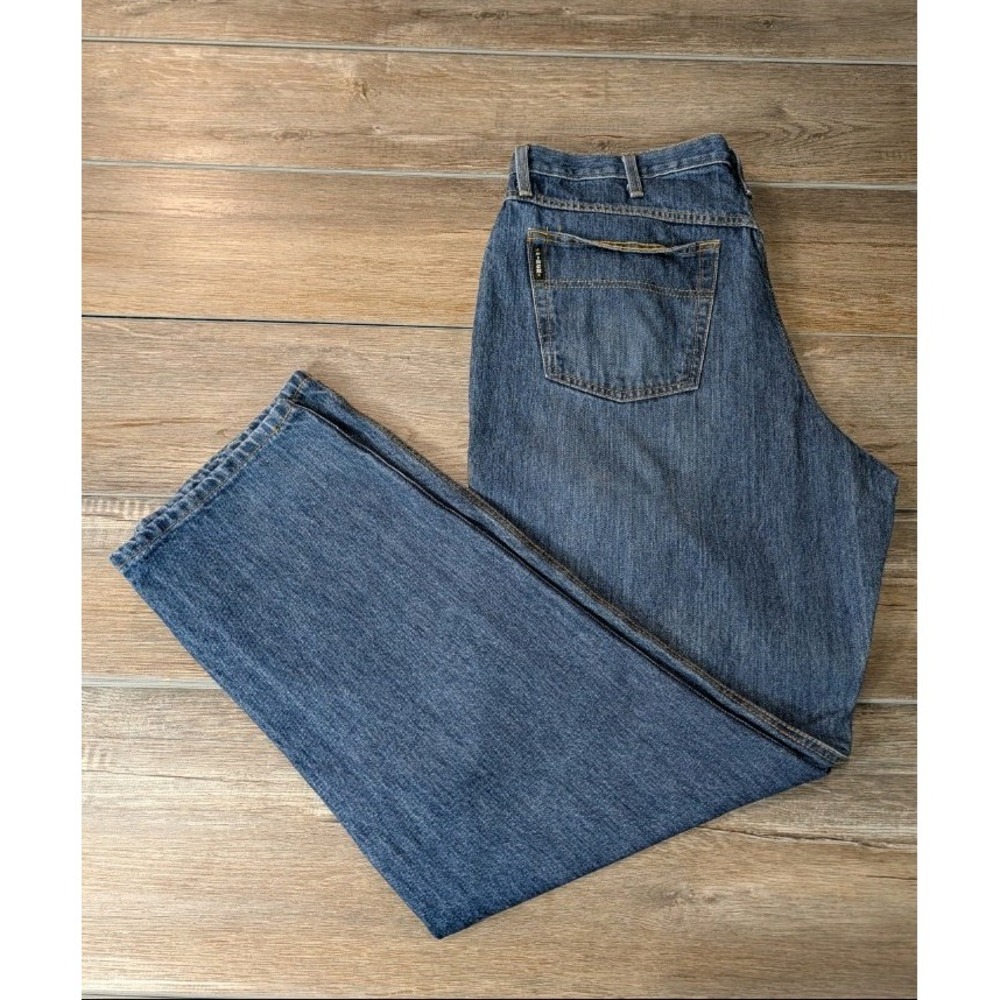Cinch Jeans Mens 38x34 Blue Denim Black Label Rigid Loose Fit Tapered Cowboy - Picture 5 of 10